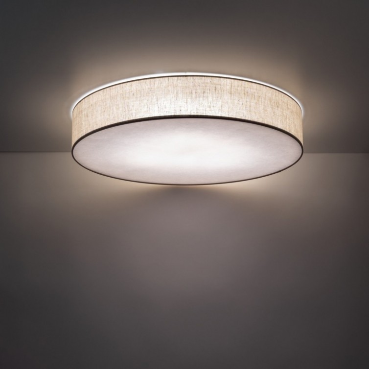 RONDO loftlampe med 6 lyskilder – hørfarvet