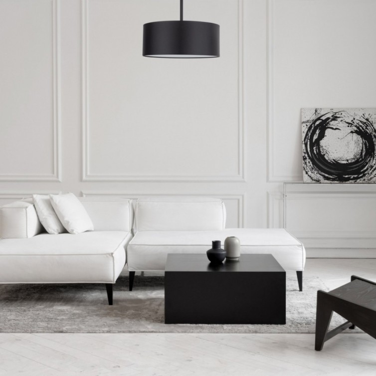 RONDO loftlampe med 4 lyskilder – 40 cm – sort