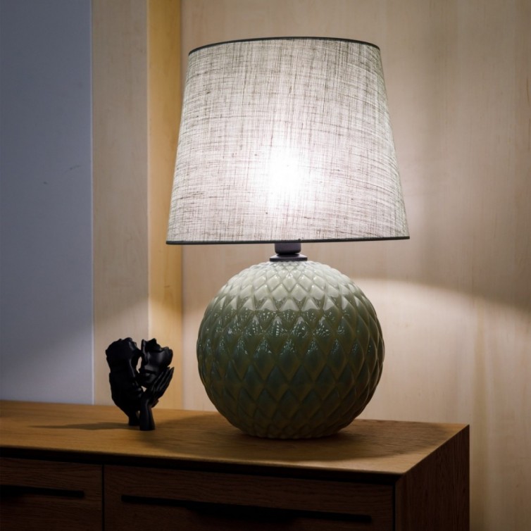 SANTANA bordlampe &ndash; olivengr&oslash;n/h&oslash;rfarvet/gr&oslash;n