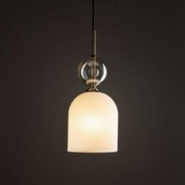 SOPHIA pendellampe med 1 lyskilde – hvid/cognacfarvet – 13 cm