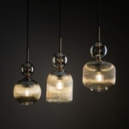 SOPHIA pendellampe med 3 lyskilder – cognacfarvet – 65 cm