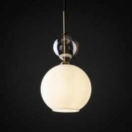 SOPHIA pendellampe med 1 lyskilde – hvid/cognacfarvet – 15 cm
