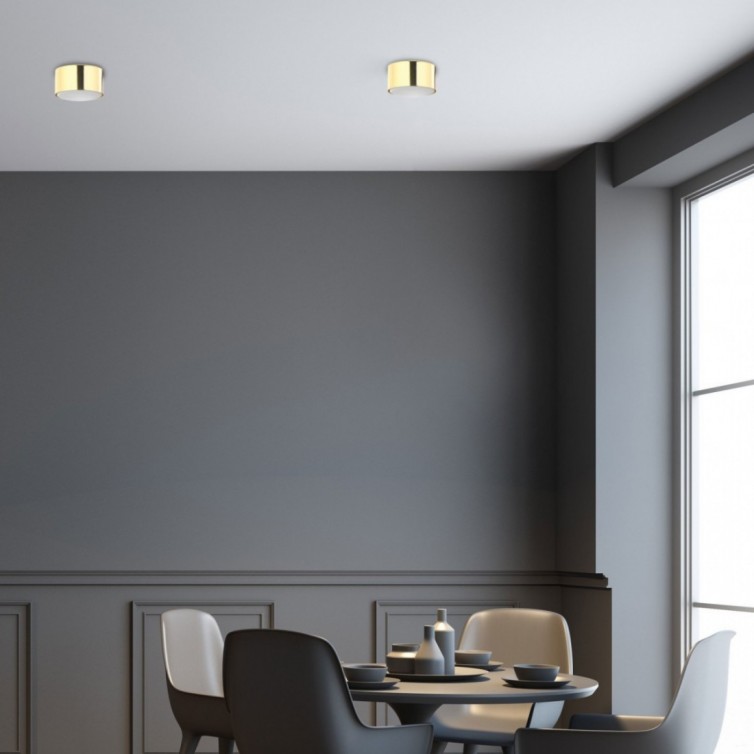 TOP loftspot – 8 cm – guldfarvet