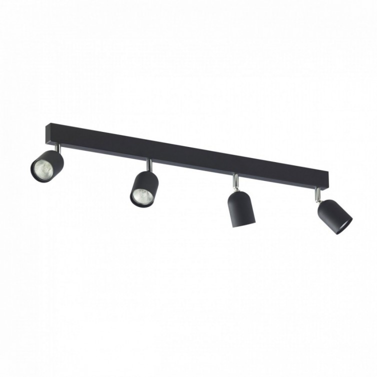 TOP spotlampe til loftet med 4 lyskilder – sort