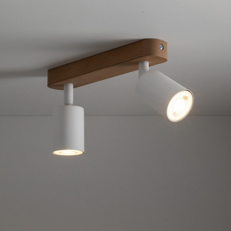 TOP WOOD 2 v&aelig;glampe &ndash; hvid
