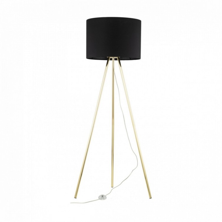 UMBERTO gulvlampe – sort/guldfarvet – 70 cm
