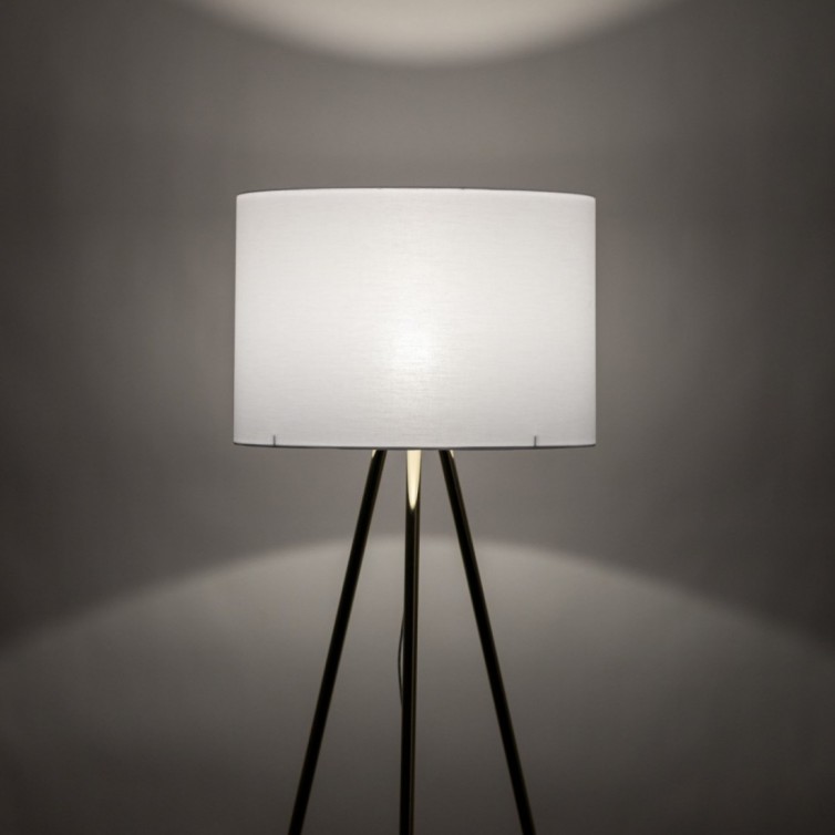 UMBERTO gulvlampe – 70 cm – hvid/guldfarvet