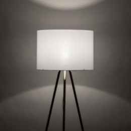 UMBERTO gulvlampe – 70 cm – hvid/guldfarvet