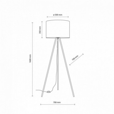 UMBERTO gulvlampe &ndash; 70 cm &ndash;...