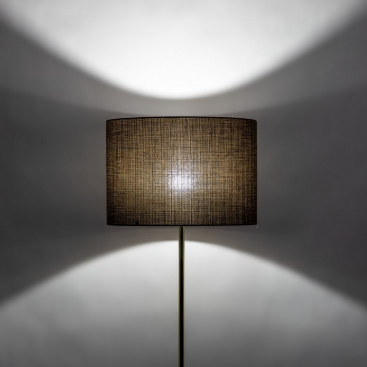 UMBERTO gulvlampe – guldfarvet/brun – 50 cm