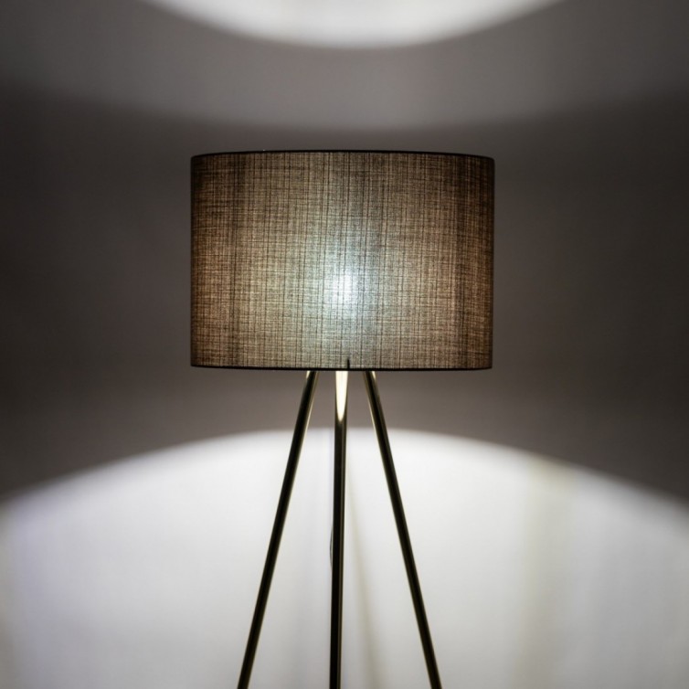 UMBERTO gulvlampe – guldfarvet/brun – 70 cm