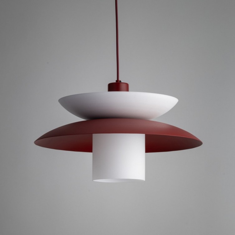 VERADO 1 pendellampe – hvid/bordeaux