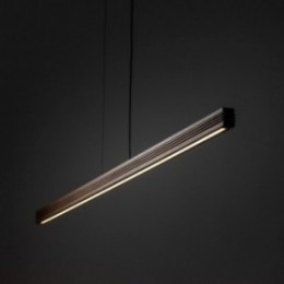 VIGA WOOD LED pendellampe – valnøddefarvet/fyrretræsfarvet – 160.5 cm