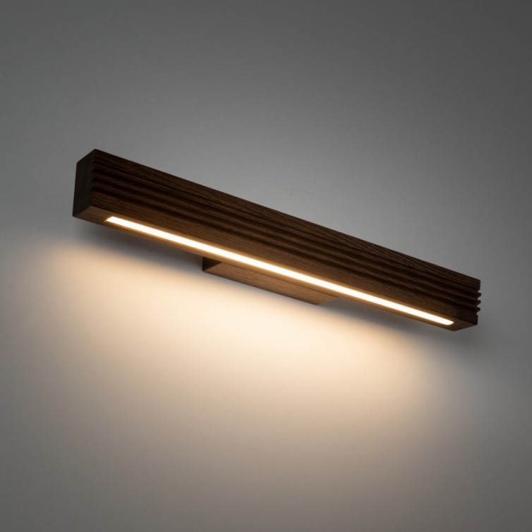 VIGA WOOD LED væglampe – valnøddefarvet/fyrretræsfarvet