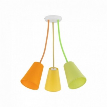 WIRE COLOUR loftlampe med 3...