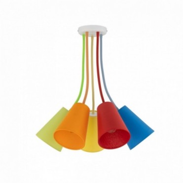 WIRE COLOUR loftlampe med 5...