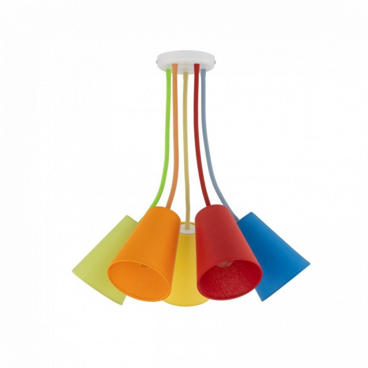 WIRE COLOUR loftlampe med 5 lyskilder