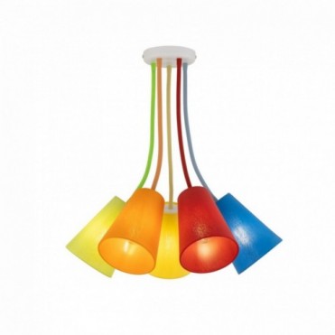 WIRE COLOUR loftlampe med 5...