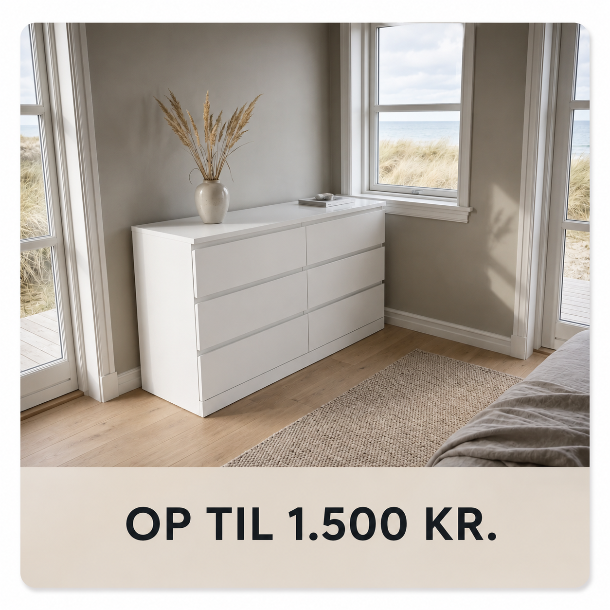 M&oslash;bler til f&oslash;rste hjem. Prisklasse: op til 1.500 kr.