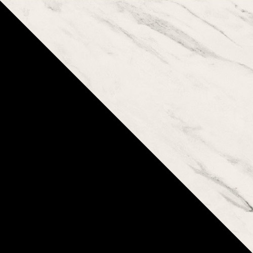 Sort / Bianco Marmor